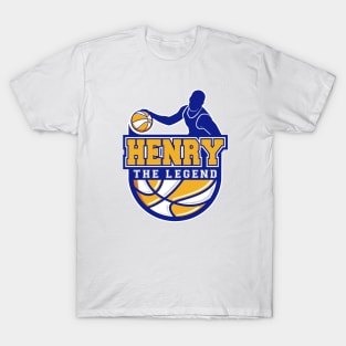 Henry The Legend Basketball Custom Player Your Name T-Shirt